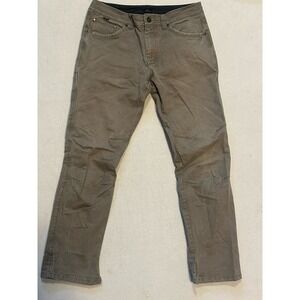 KUHL Free Rydr Pants Mens Size 34x32 Khaki Vintage Patina Dye Canvas Hiking 5015